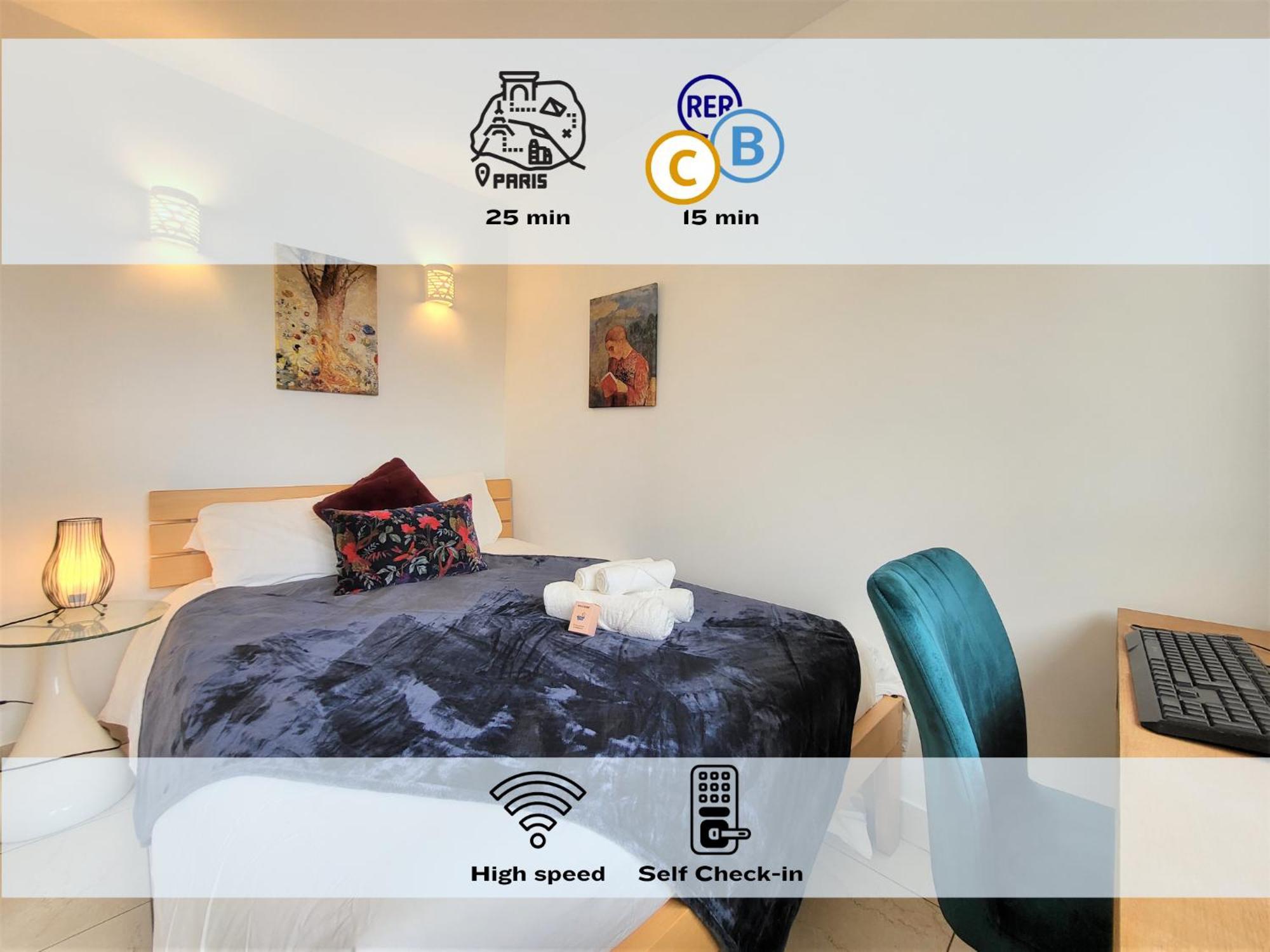 Le Prasino - Paisible Appartement Proche Rer - Bail Mobilite Масси Экстерьер фото