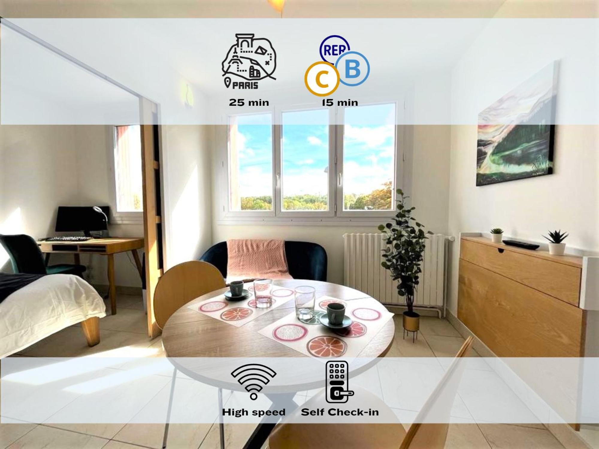 Le Prasino - Paisible Appartement Proche Rer - Bail Mobilite Масси Экстерьер фото